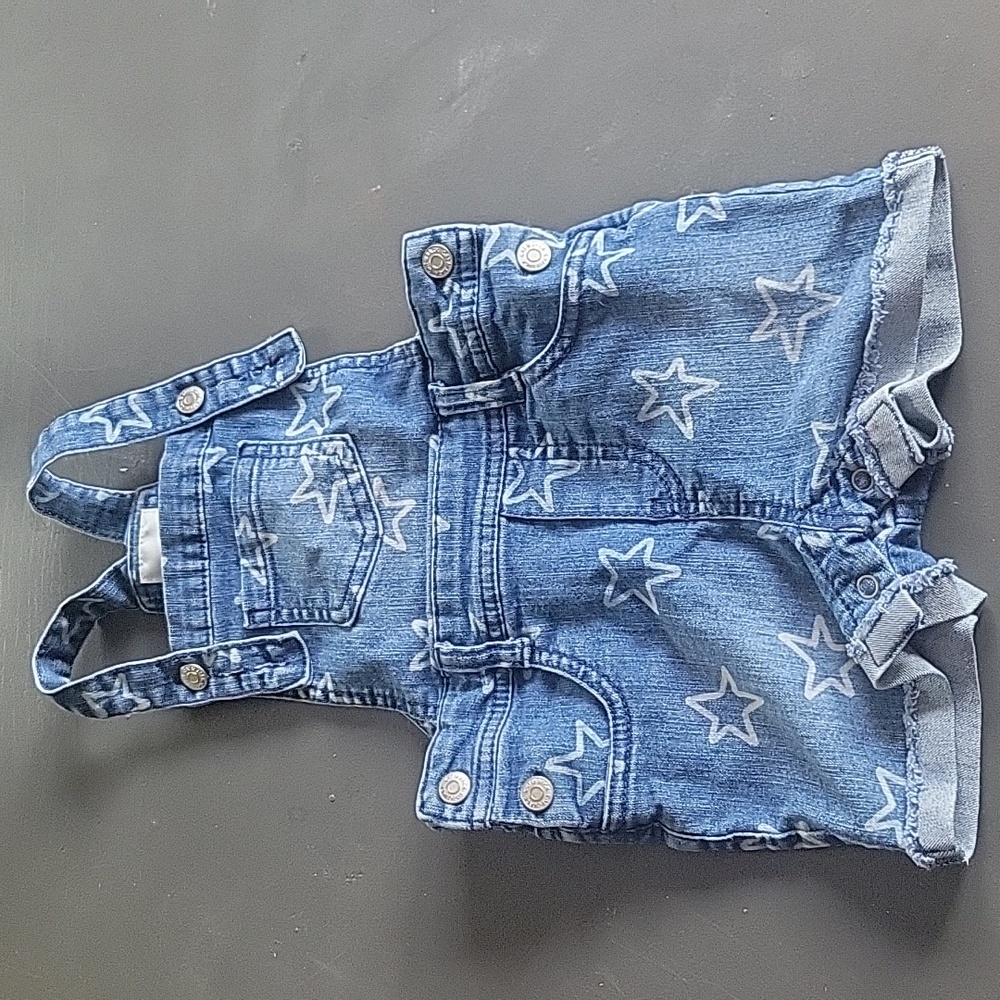 Toddlers' short overalls with white stars